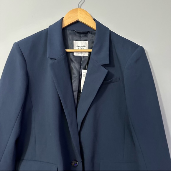 Abercrombie & Fitch Navy Blazer XL NWT Tailored Old Money Chic - Picture 4 of 14